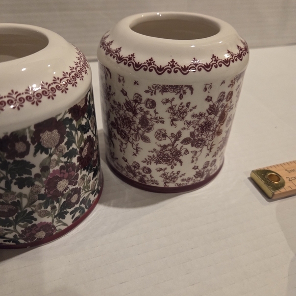 3 Grannycore Eclectic Grandpa Jars Canisters Floral Cottage Core Home Decor - Picture 10 of 11